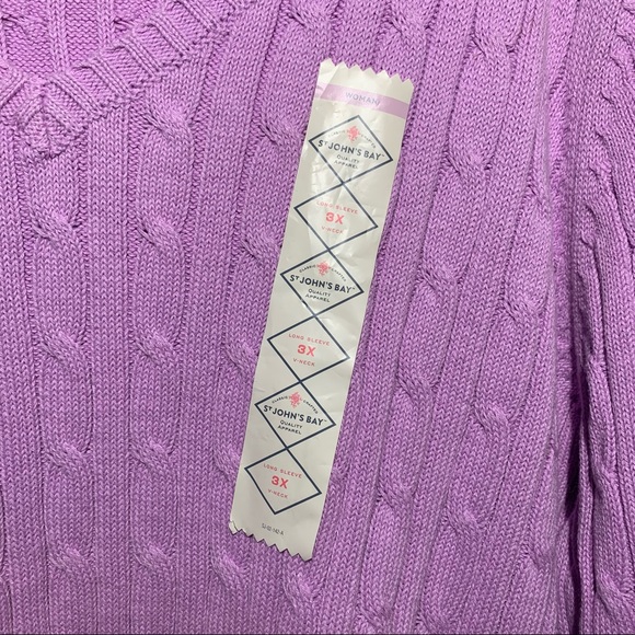St John’s Bay PLUS SIZE V-Neck sweater 3X - Picture 2 of 6